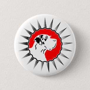 Harlekin Dog Ronde Button 5,7 Cm