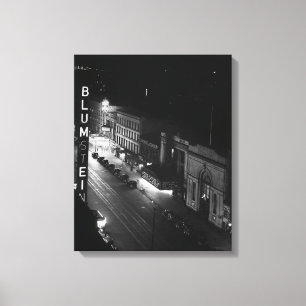 Harlem bij Nacht, 1941 Canvas Afdruk