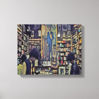 Harlem Bookstore Canvas uit de jaren zeventig Afdruk