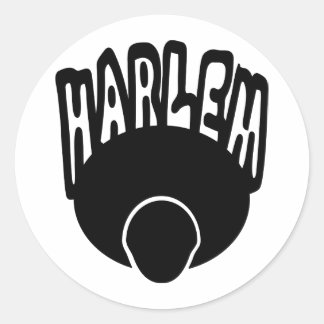 Harlem Graffiti groeit uit Big Afro met gezicht Ronde Sticker