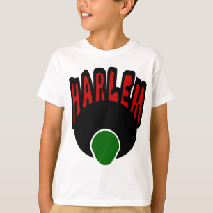 Harlem Graffiti met gezicht & Big Afro, 3 kleuren T-shirt