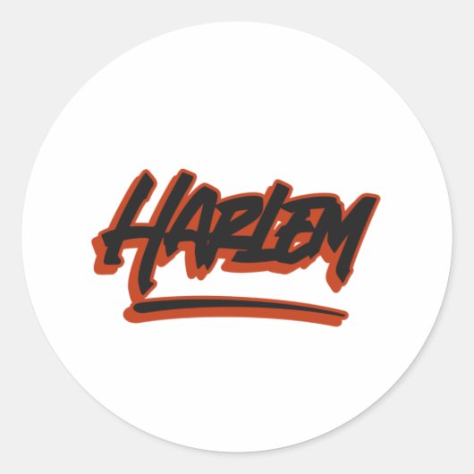 Harlem Graffiti Style Coffee Ronde Sticker (Voorkant)
