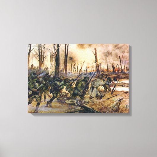 Harlem Hell Fighters Séchault H. Charles McBarron Canvas Afdruk (Voorkant)