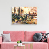 Harlem Hell Fighters Séchault H. Charles McBarron Canvas Afdruk (Insitu (Woonkamer))