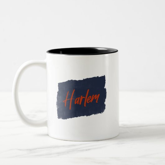 Harlem manuscrit typographie rouge Café Mug (Gauche)