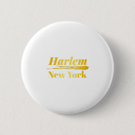 Harlem New York Gold Ronde Button 5,7 Cm