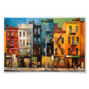 Harlem, New York, Omkaderde Kunst Foto Afdruk
