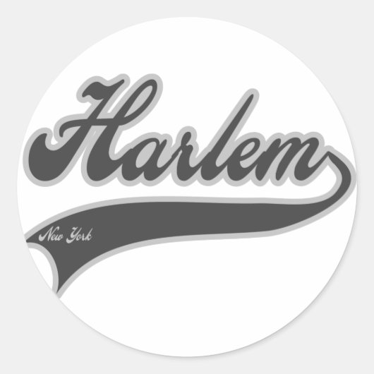 Harlem New York Ronde Sticker (Voorkant)