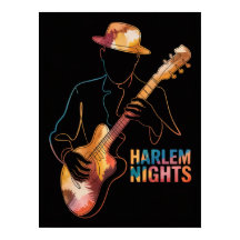 Harlem Nights gitaarsilhouet
