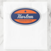 Harlem Ovale Sticker (Tas)