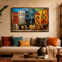 Harlem Renaissance Acrylisch Kunstwerk aan de Muur