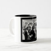 Harlem Renaissance Art - "Zwarte gordel" Tweekleurige Koffiemok (Voorkant links)