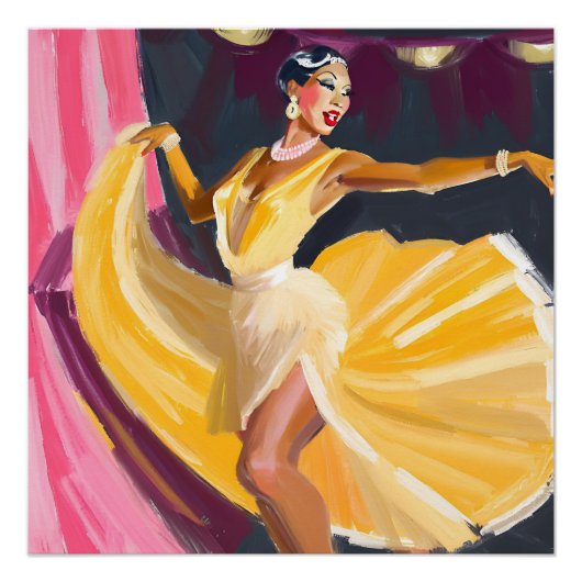 Harlem Renaissance Nightclub Dancer Perfect Poster (Voorkant)