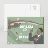 HARLEM RENAISSANCE RETRO JAZZ AGE BRIEFKAART (Voorkant / Achterkant)