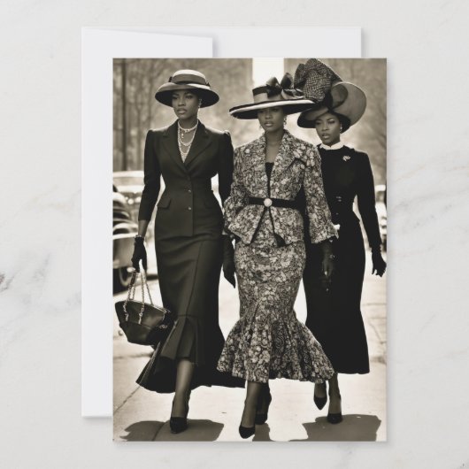 Harlem Renaissance Sophisticated Dames Kaart (Voorkant)