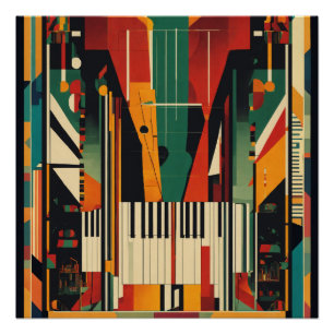 Harlem Renaissance Vintage Piano Perfect Poster