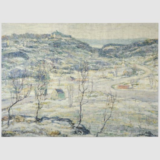 Harlem Valley in Winter (New York Scene) Tissuepapier (Voorkant)
