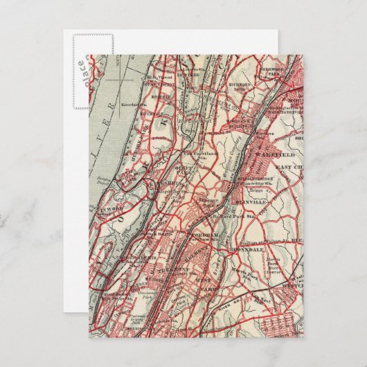 Harlem, Yonkers, Pelham Manor, New York Briefkaart (Voorkant / Achterkant)