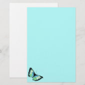 Harlequin (Aqua Butterfly) Briefpapier (Voorkant / Achterkant)