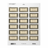 Harlequin Black Cream Text Border Address Labels (Full Sheet)