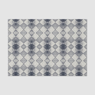 Harlequin Black en White Diamond Pattern Tissuepapier