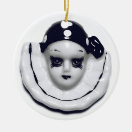 Harlequin Black en White Keramisch Ornament