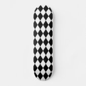 Harlequin Black en White Skateboard (Voorkant)
