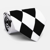 Harlequin Black en White Stropdas (Opgerold)