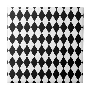 Harlequin Black en White Tegeltje