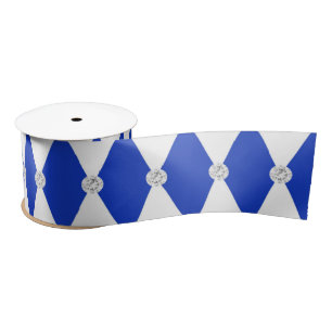 Harlequin Blauwe Diamantvorm Geometrisch Lint