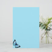 "Harlequin" (blauwe vlinder) Briefpapier (Staand voorkant)