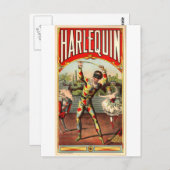 Harlequin Briefkaart (Voorkant / Achterkant)