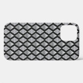 Harlequin Brushed Steel Glitter Combo Print Case-Mate iPhone Case (Achterkant (horizontaal))