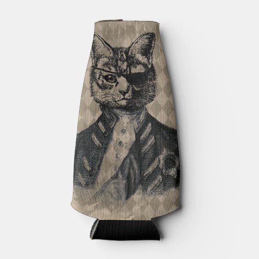 Harlequin Cat Grunge Flesjeskoeler (Voorkant)