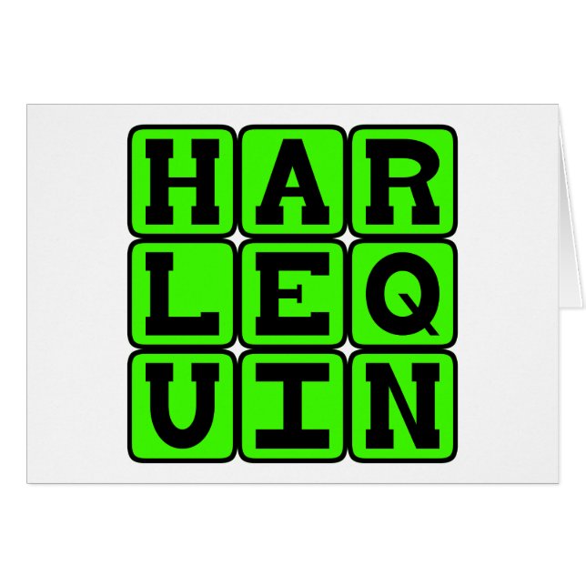 Harlequin, Clown Figuur (Voorkant Horizontaal)