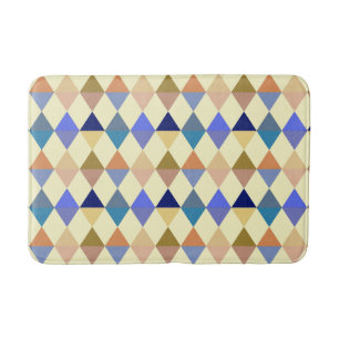 Harlequin / diamantpatroon - Cream en Blue Badmat