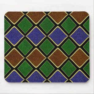 Harlequin diamantrooster: gestructureerde harmonie muismat
