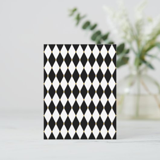 Harlequin Diamond Pattern Briefkaart (Staand voorkant)