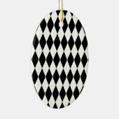 Harlequin Diamond Pattern Keramisch Ornament (Rechts)