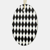 Harlequin Diamond Pattern Keramisch Ornament (Links)