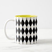 Harlequin Diamond Pattern Tweekleurige Koffiemok (Links)