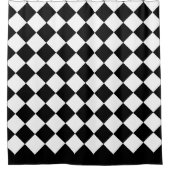 Harlequin Diamonds, zwart en wit Douchegordijn (Voorkant)
