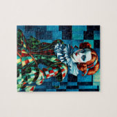 "Harlequin Elegance : Premium Puzzle Art" (Horizontal)