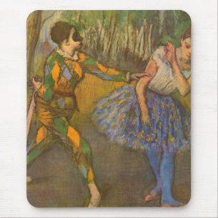 Harlequin en Columbine van Edgar Degas Kunst Muismat