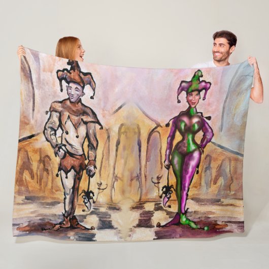 Harlequin Fleece Blanket Deken (In situ)