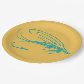 Harlequin Fly Fishing Lures Pattern Papieren Bordje (Gekanteld)