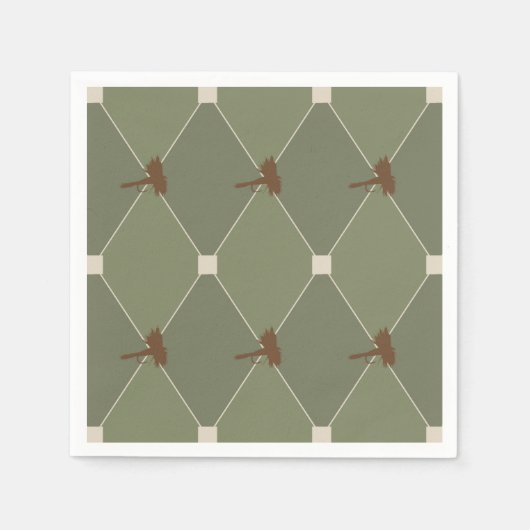 Harlequin Fly Fishing Lures Pattern Servetten (Voorkant)