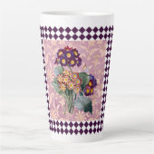  Harlequin Garden Flower Panel Latte Mok (Voorkant)