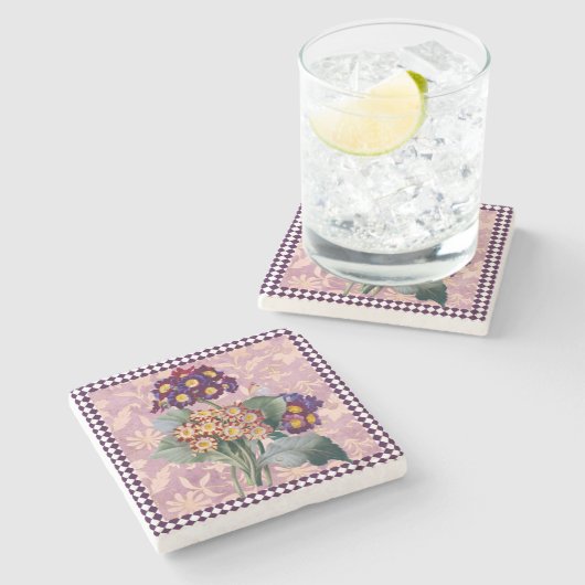 Harlequin Garden Flower Panel Stenen Onderzetter (Zijkant)