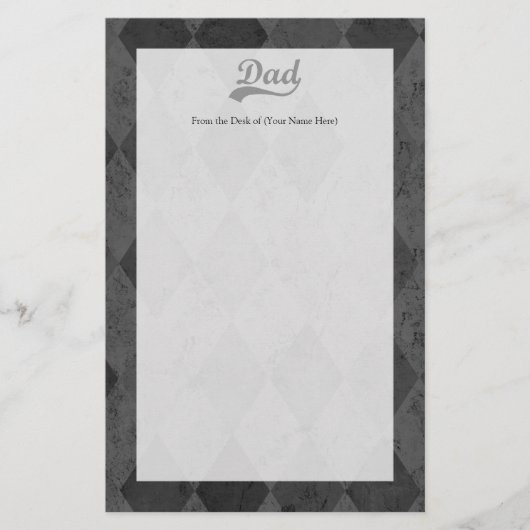 Harlequin Gray Shades Dad Briefpapier (Voorkant)
